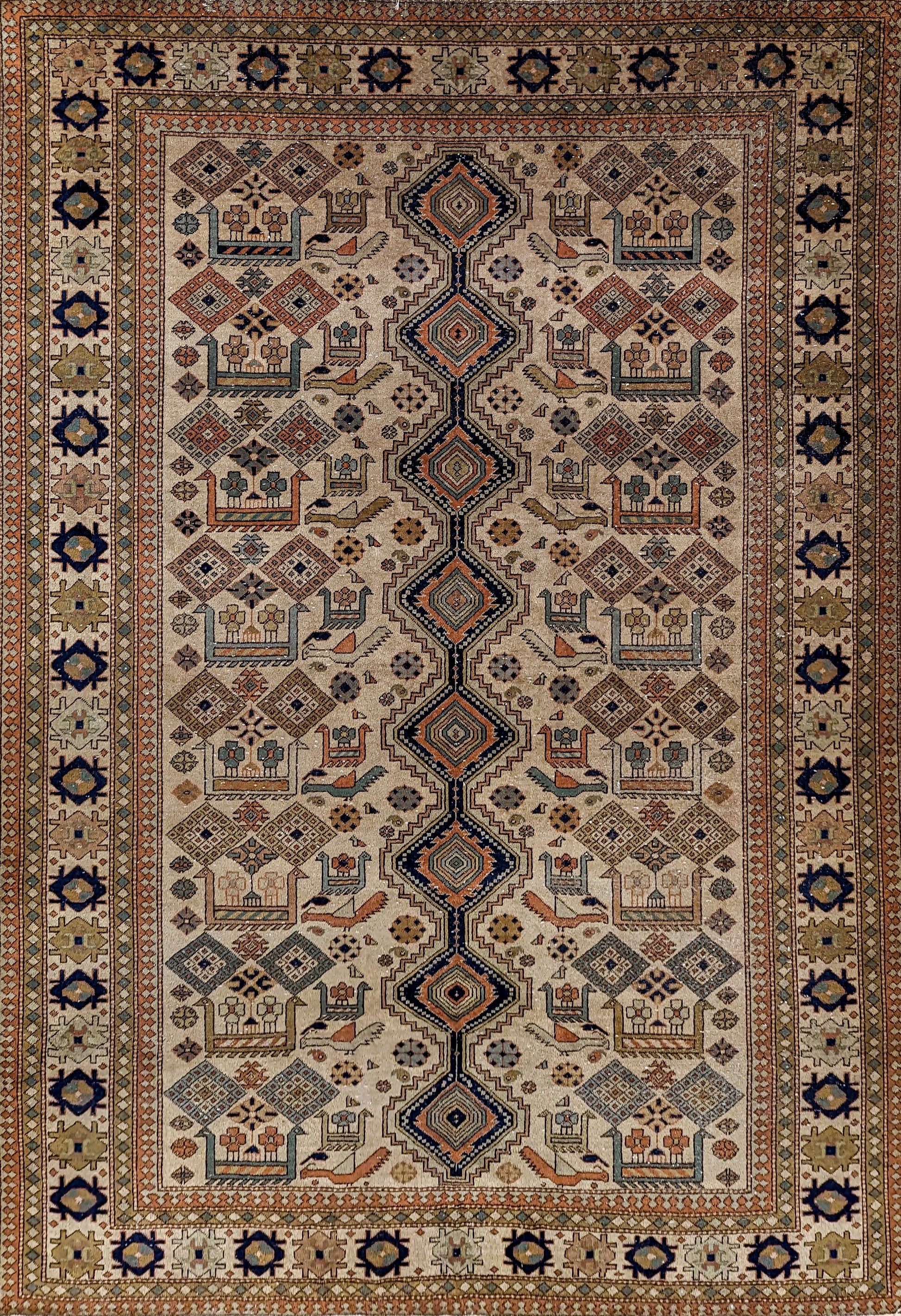 Hand-knotted Kazak rug from GHALYA collection – natural wool, 2.05m x 2.85m