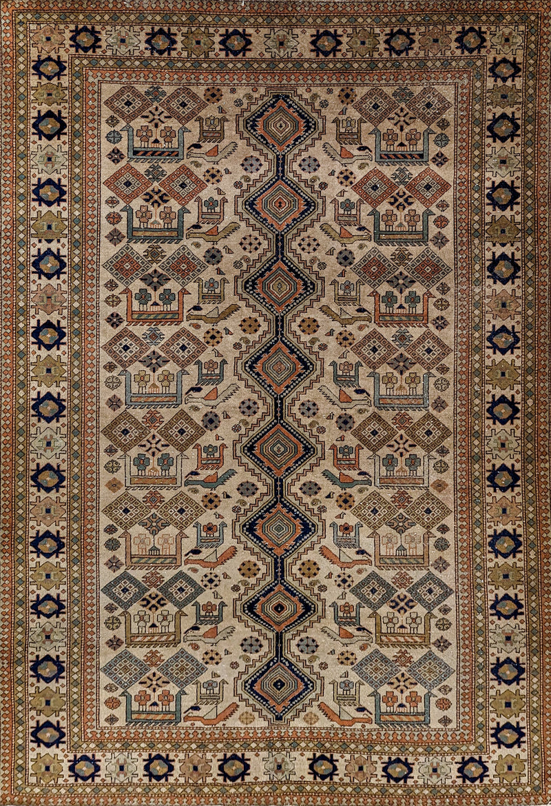 Hand-Knotted Kazak Rug – GHALYA | Natural Wool Heritage Carpet